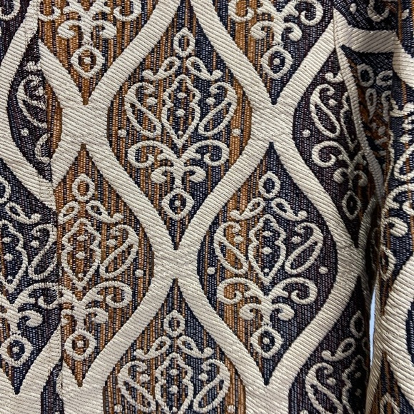 VTG Khangura Reversible Tapestry Jacket Women's Large *UNIQUE ITEM* Brown‎ Gold - Picture 9 of 10